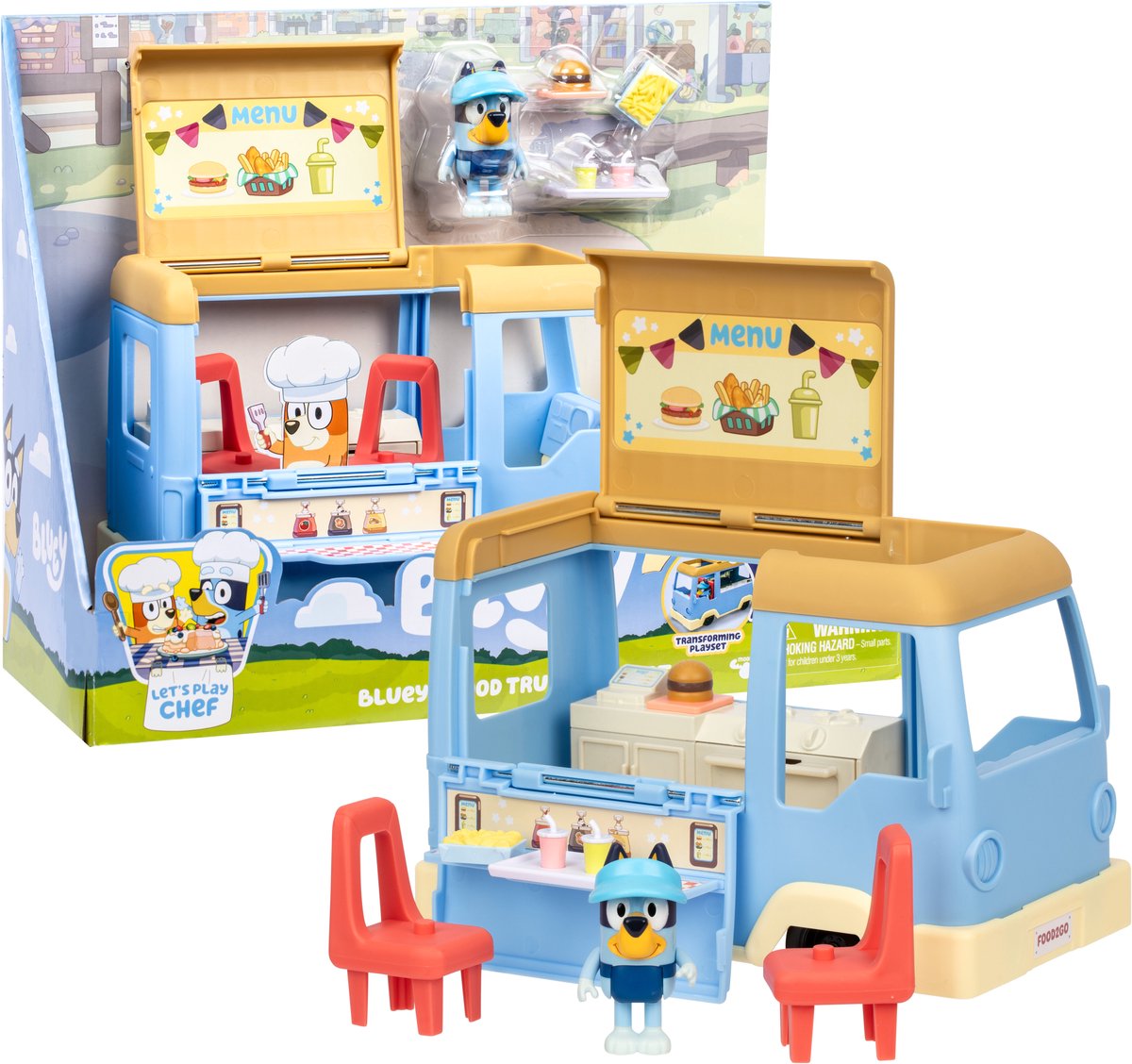 Bluey - Lets Play Chef Food Truck Spielset, Spielfahrzeug