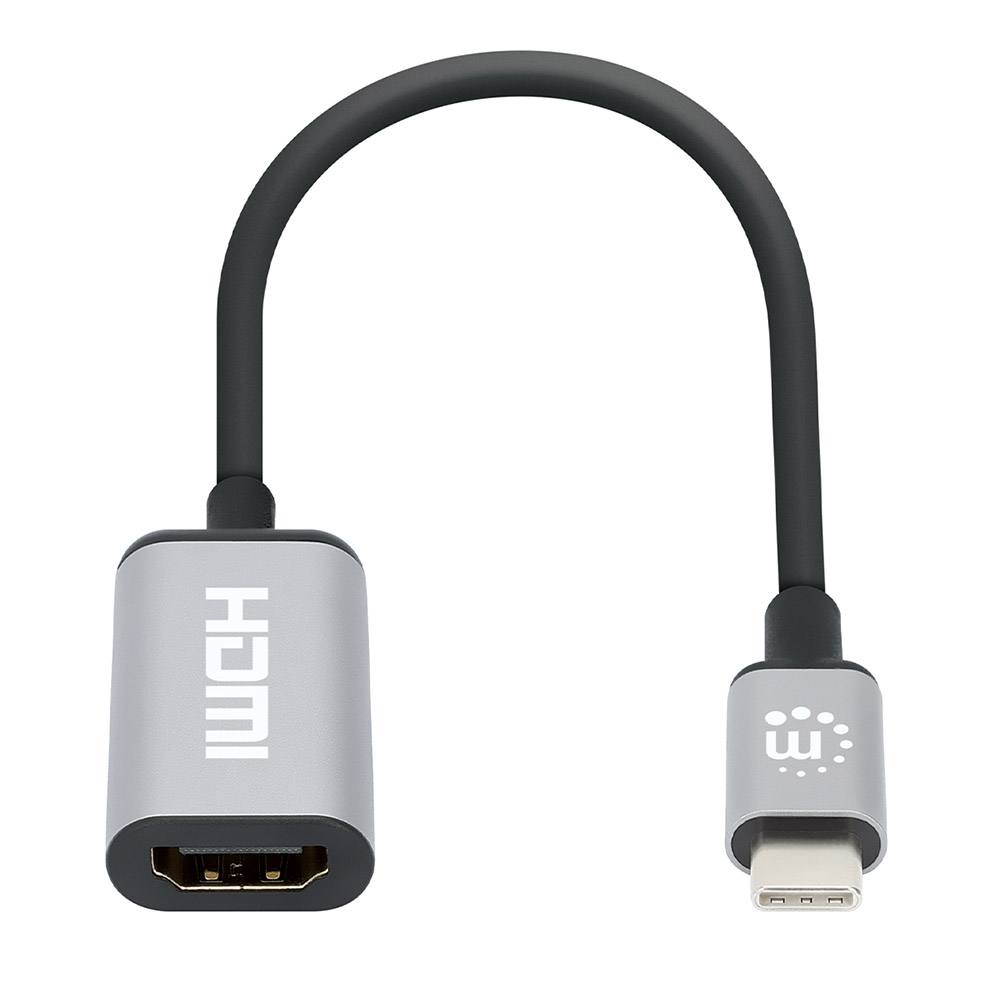 MANHATTAN 4K@60Hz USB 3.2 Typ C auf HDMI-Adapter 15cm Kabel