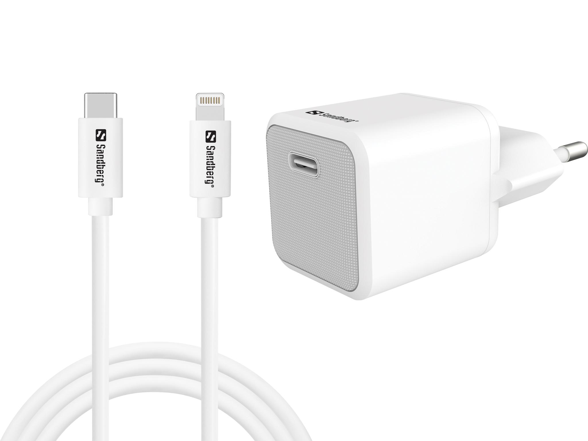 SANDBERG USB-C AC Charger 20W +Lightning 1M