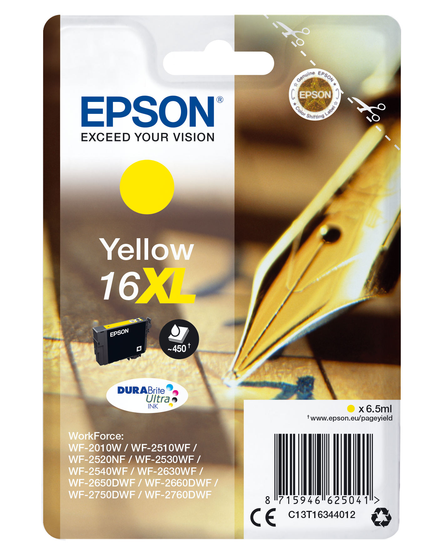 EPSON 16XL / T1634XL (Füller) gelb Druckerpatrone