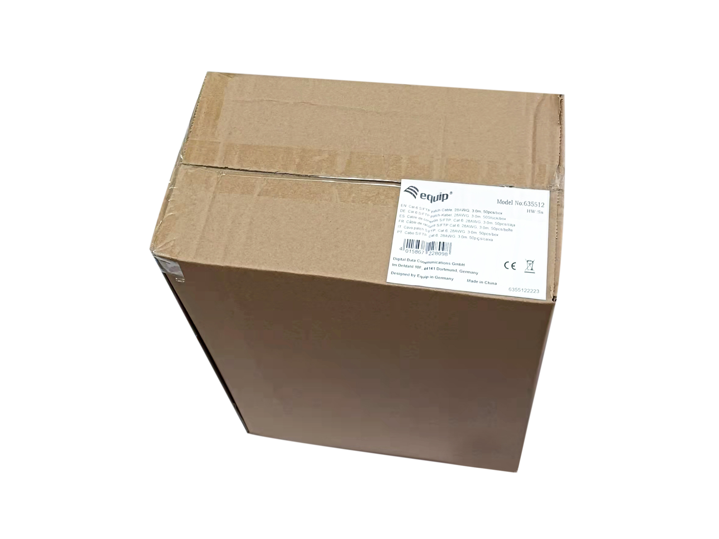 Equip Patchkabel Cat6 50x S/FTP 2xRJ45 3.00m weiß LSZH