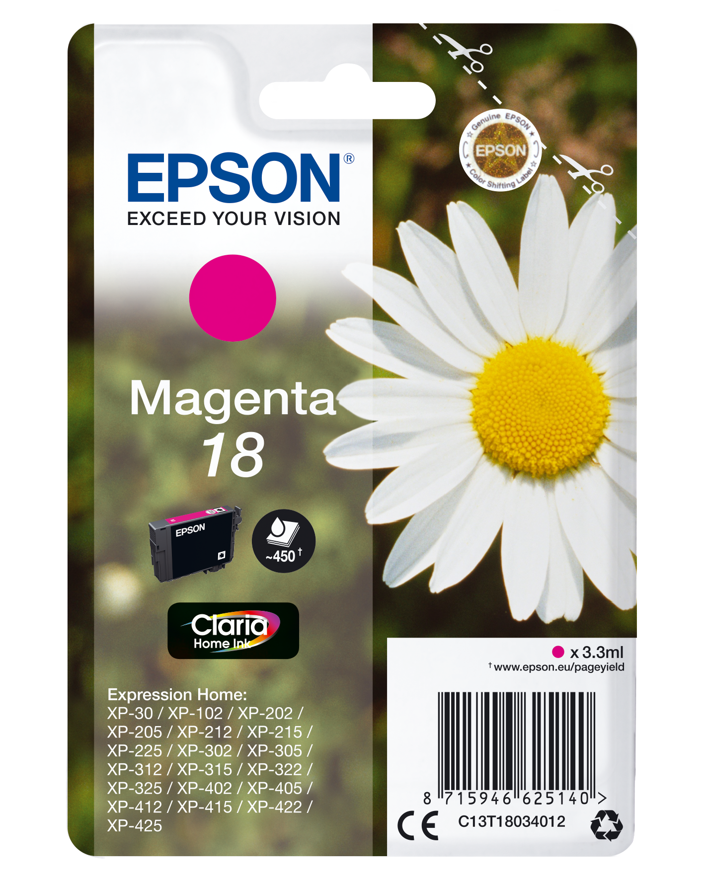 EPSON 18 / T1803 (Gänseblümchen) magenta Druckerpatrone