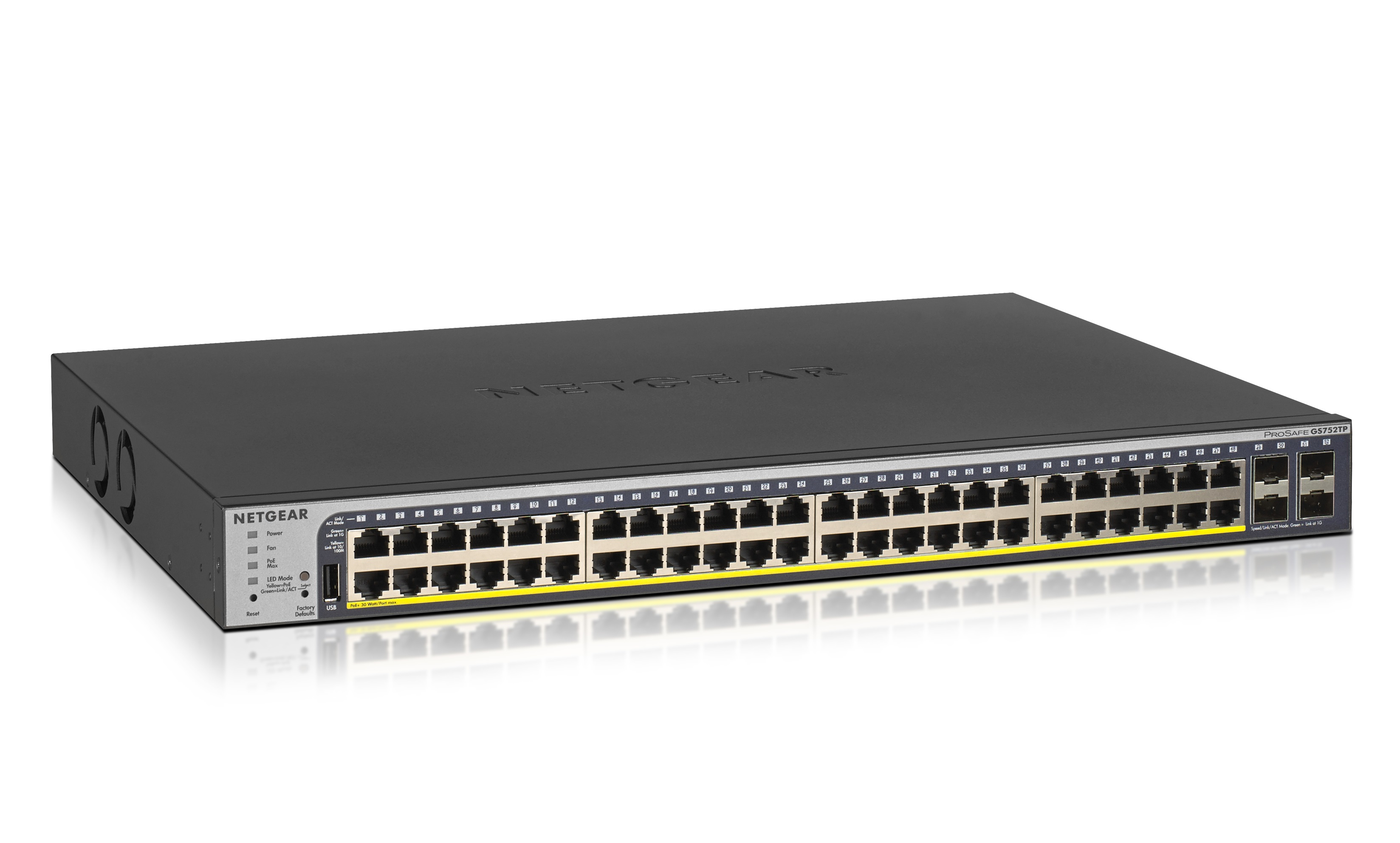 52-PORT GB POE+ SMART SW 4SFP 48X 1G POE + 4X SFP