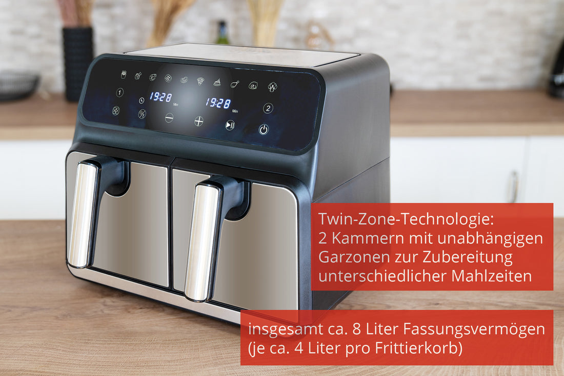 Heißluftfritteuse Doppelkammer Twin Zone
