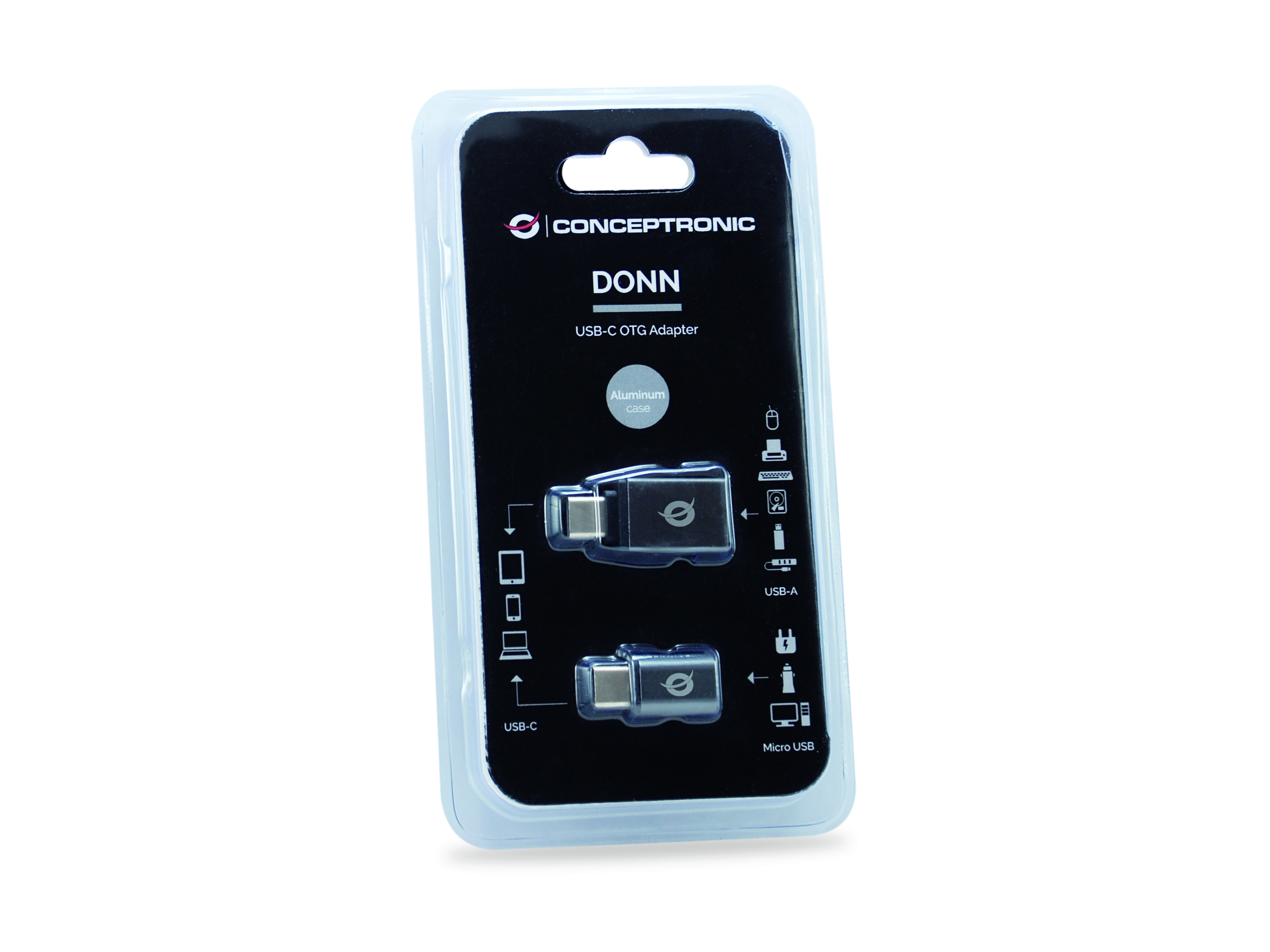 CONCEPTRONIC Adapter USB-C->-A/Micro-B 2Stk 480Mbs OTG gr