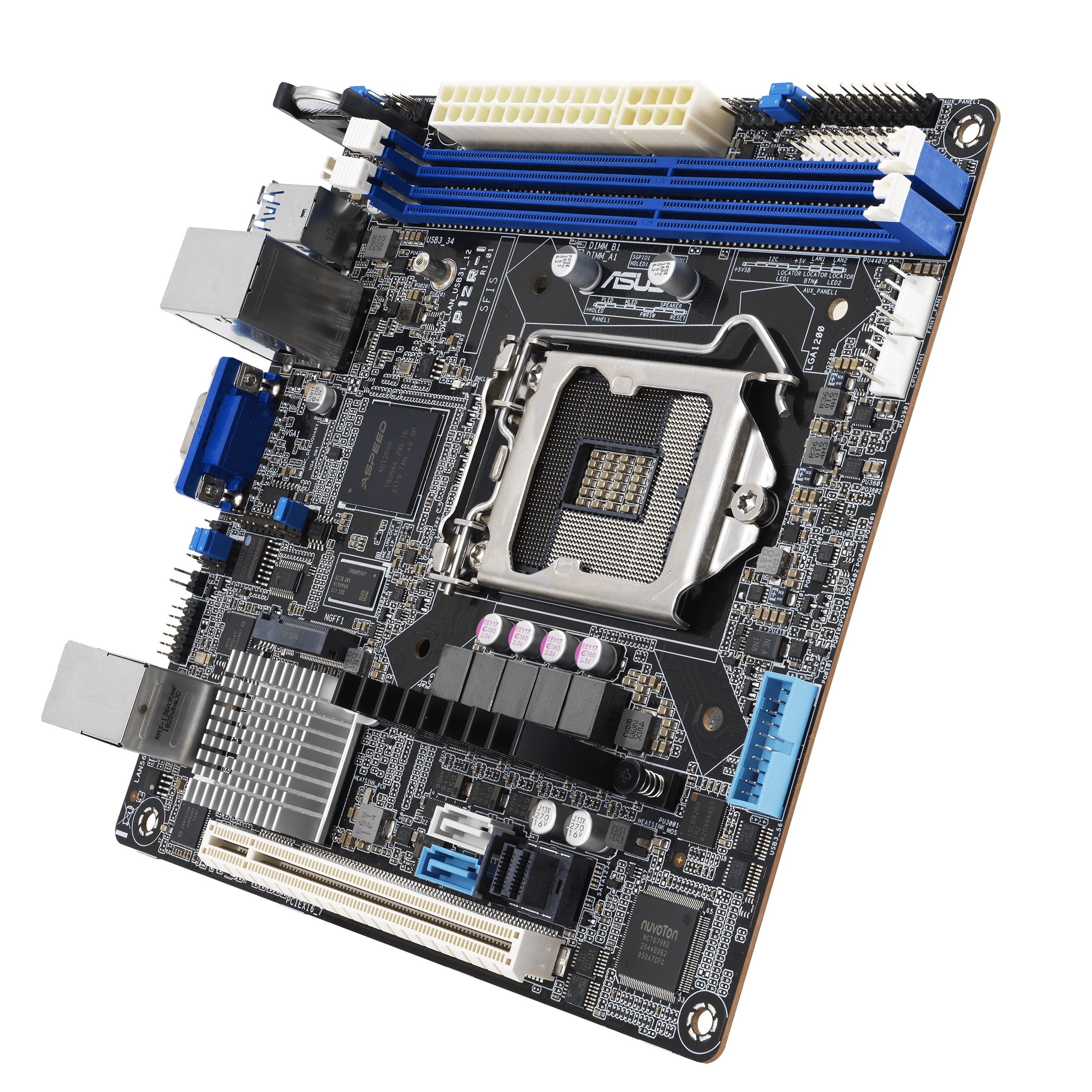 ASUS P12R-I/AMSB10 LGA1200 mini ITX Server MB 2xDDR4 1xm.2 6xSATA