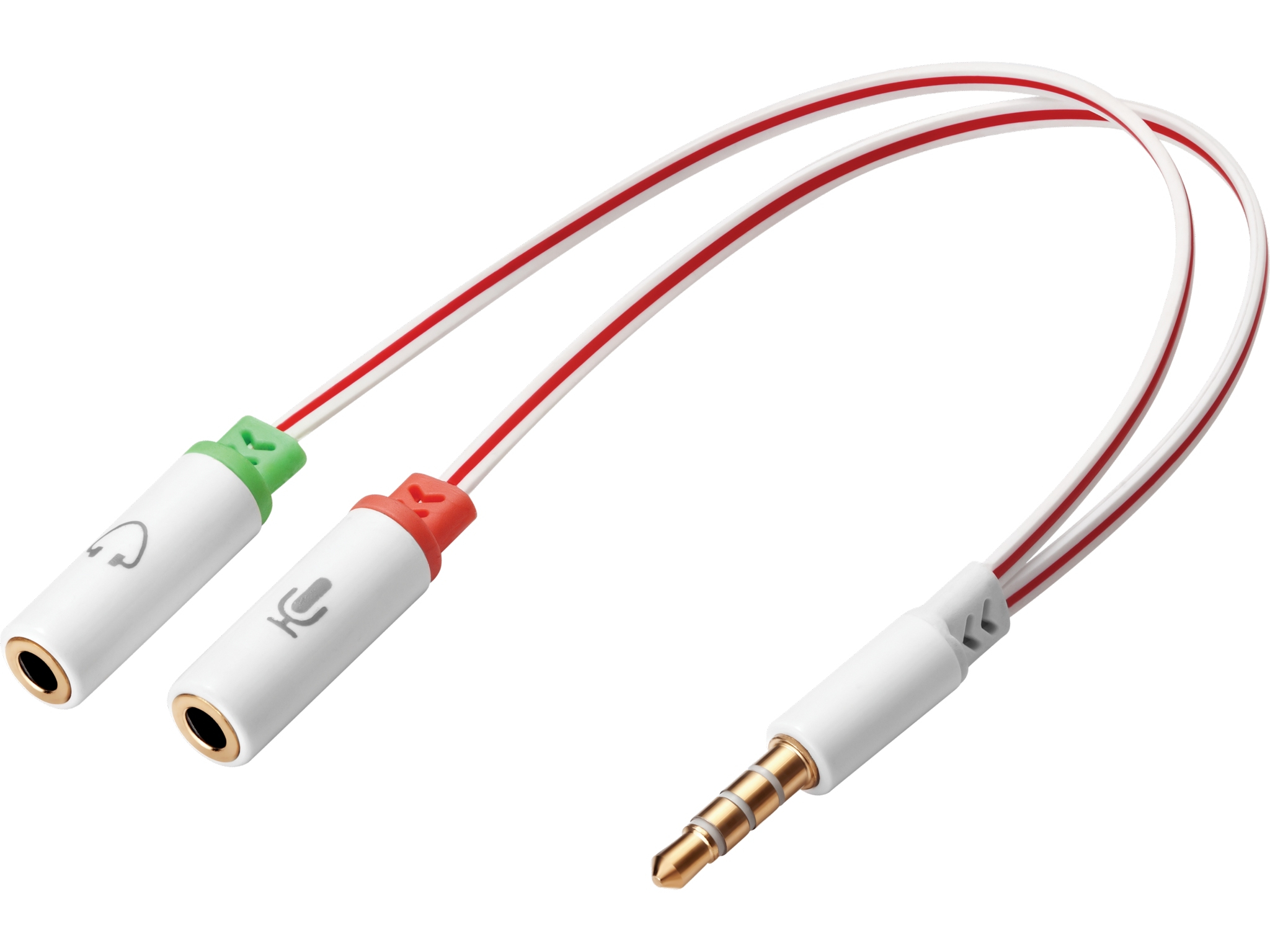 SANDBERG Headset converter Dual to Single. Konvertiert zweimal MiniJack von PC-Headset zu einmal kombi MiniJack.