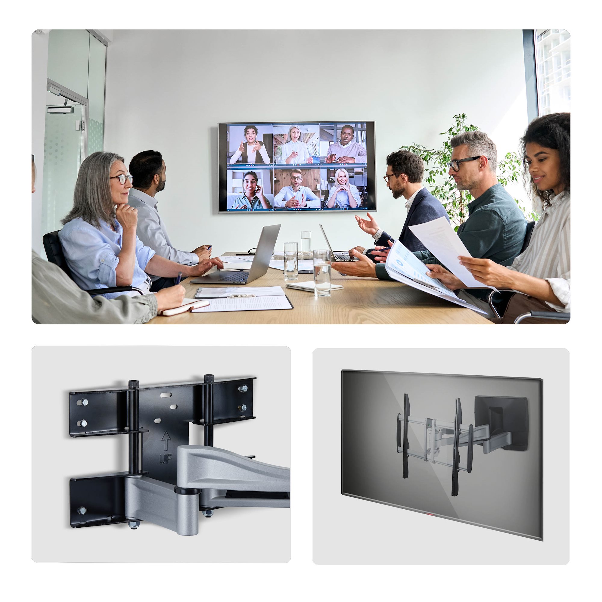 StarTech.com TV-Wandhalterung bis 100 Zoll 85 kg VESA 800x500 Schwarz