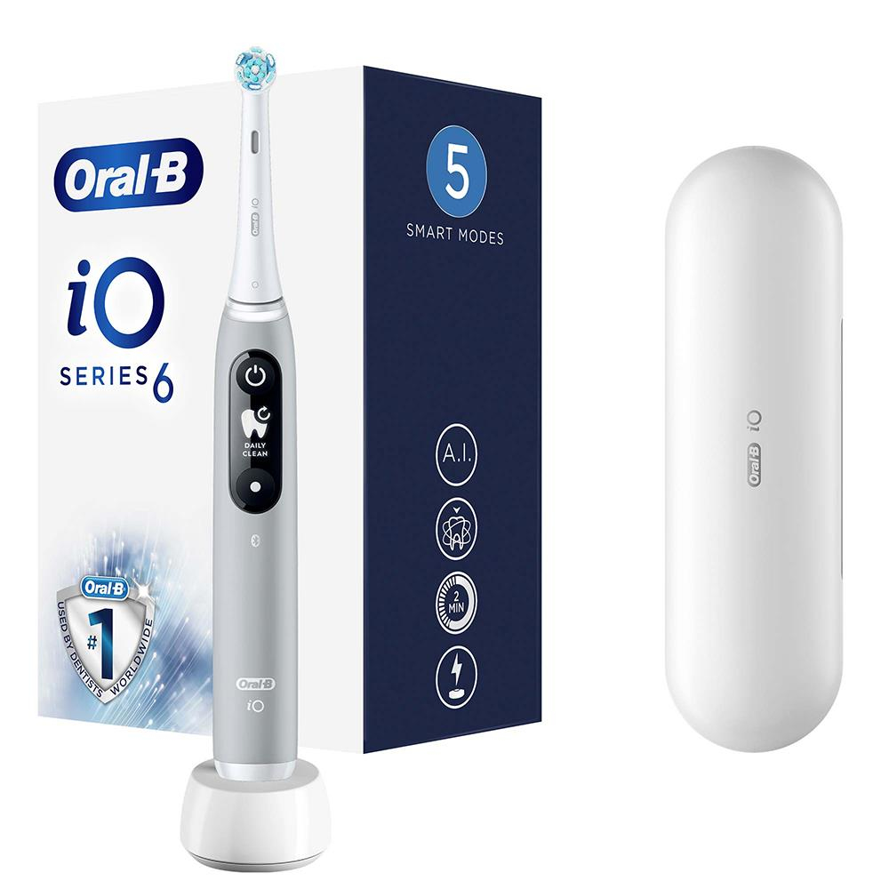 Braun Oral-B iO6 elektrische Zahnbürste, Grey Opal