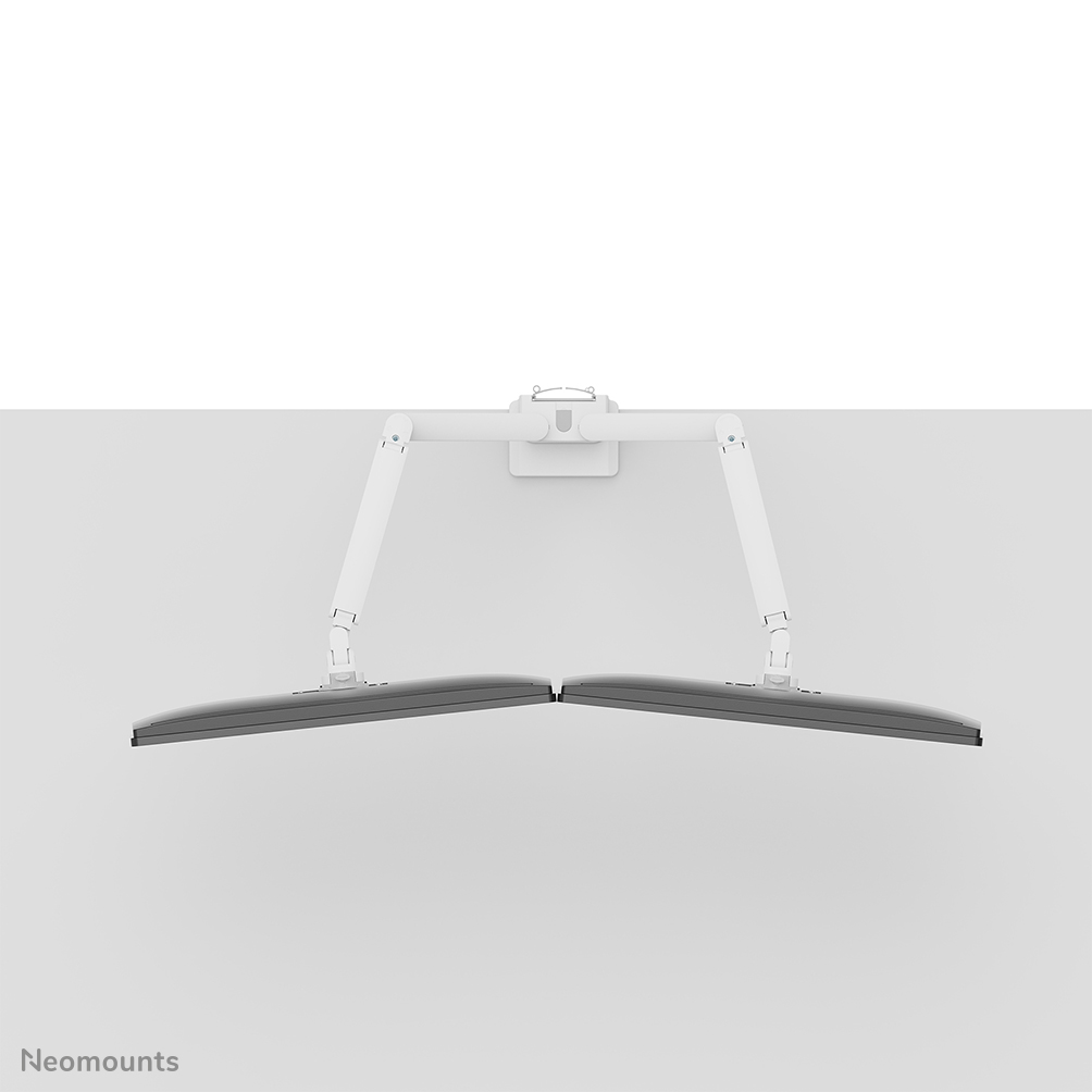 NEOMOUNTS Next Slim Desk Mount double display topfix clamp/grommet white