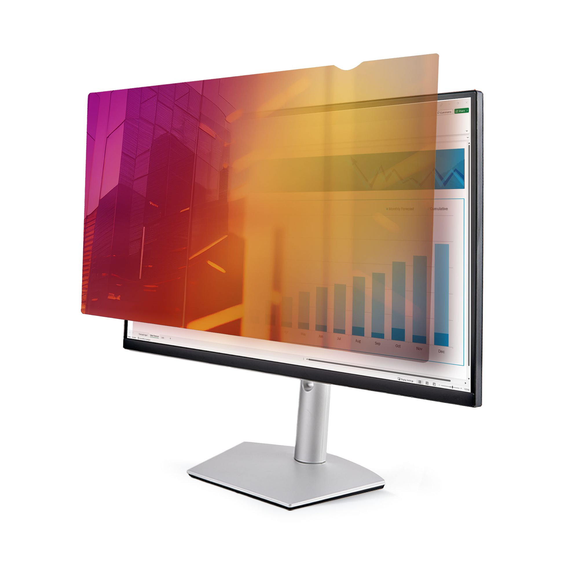 STARTECH.COM 60,45cm 23,8Zoll 16:9monitor Blickschutz Gold Zweiseitiger Blickschutzfilter mit Erhöhter Privatsphäre +/- 30 Sicht