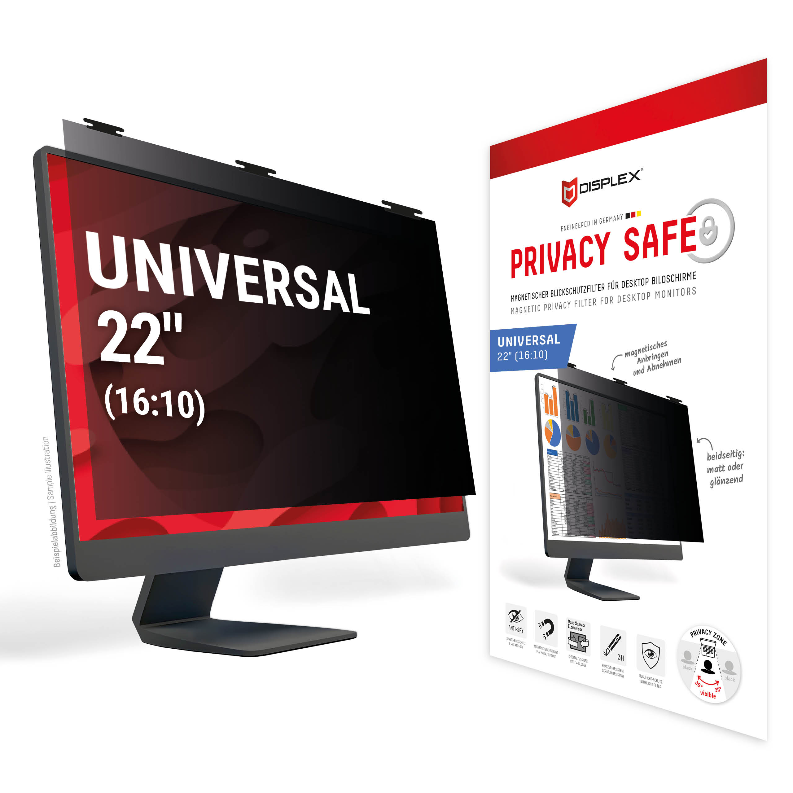 DISPLEX PRIVACY SAFE DESKTOP UNI 22 (16:10)