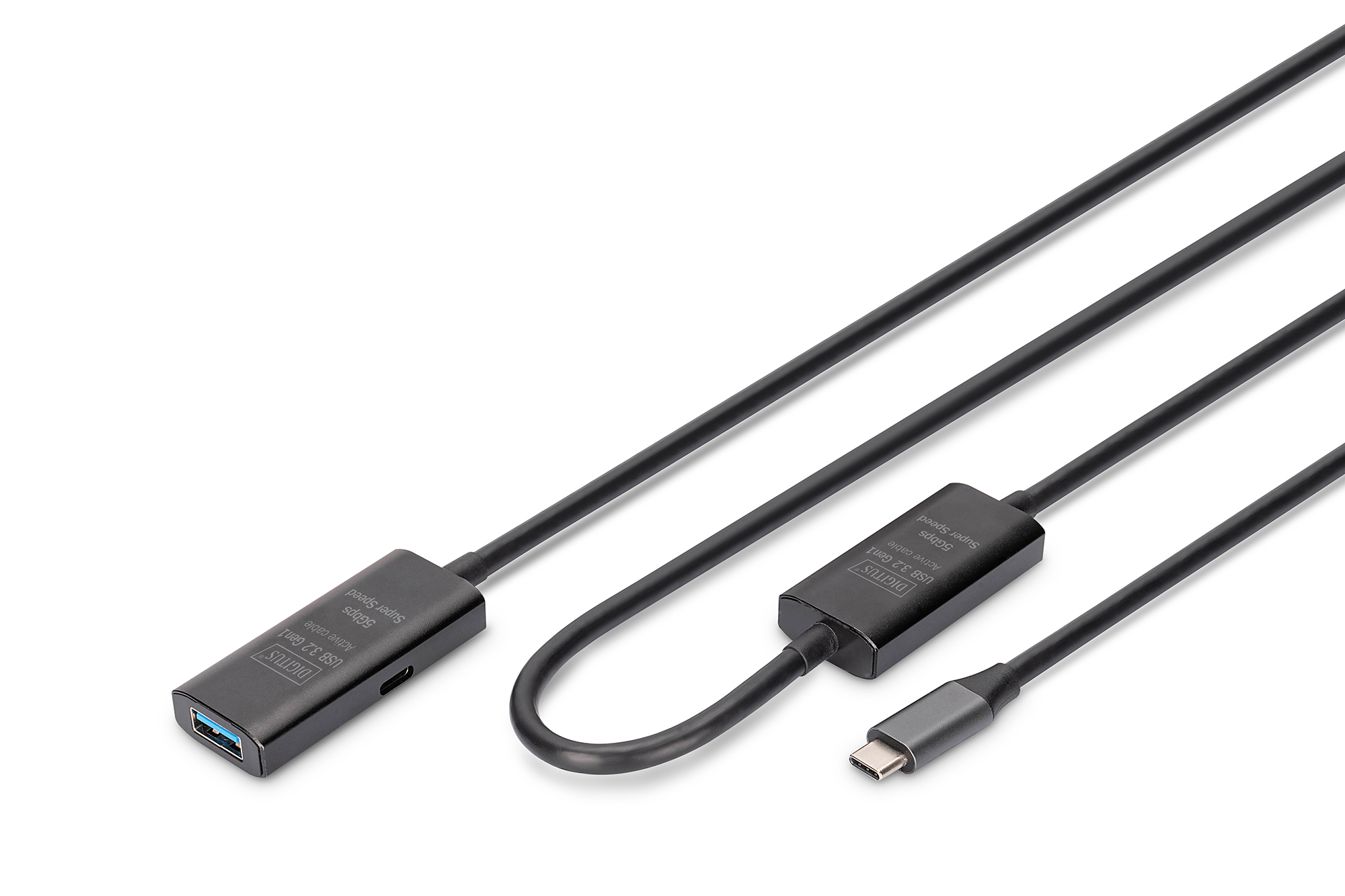 DIGITUS Verlängerungskabel USB-C->USB-A St./Bu. 10G 10,00m