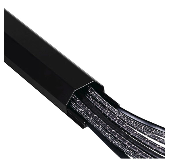 hama eckig Alu Kabelkanal 110,0 cm schwarz