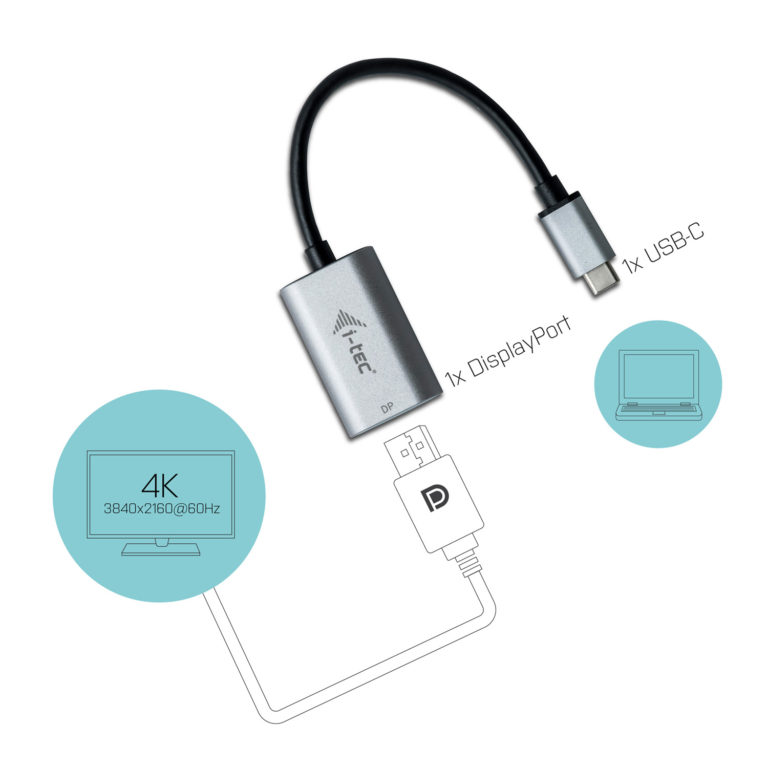 I-TEC USB-C METAL DISPLAY PORT ADAPTER 60HZ