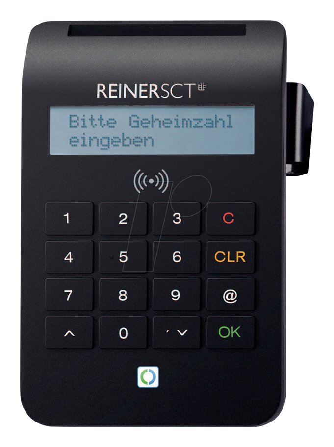 REINERSCT cyberJack RFID komfort. nPA-Chipkartenleser eID+eSig Dual-Interf USB-C Ausweisleser m.PIN Display BSI zertifiziert eIDAS