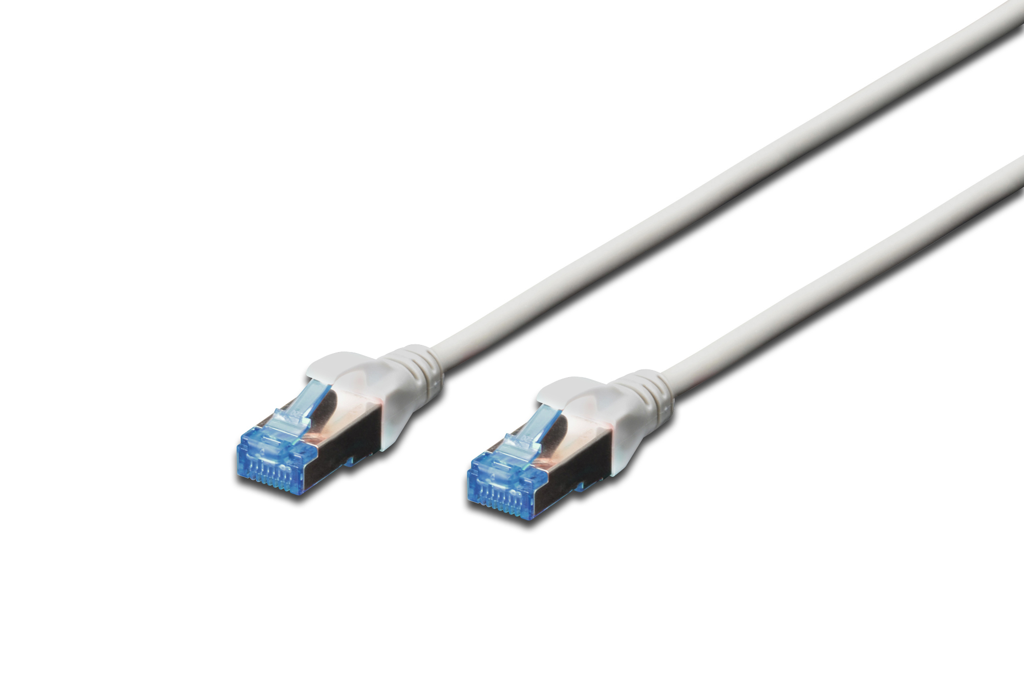 DIGITUS Patchkabel Cat5e SF/UTP Ste. RJ45 15,00m grau Polybeutel