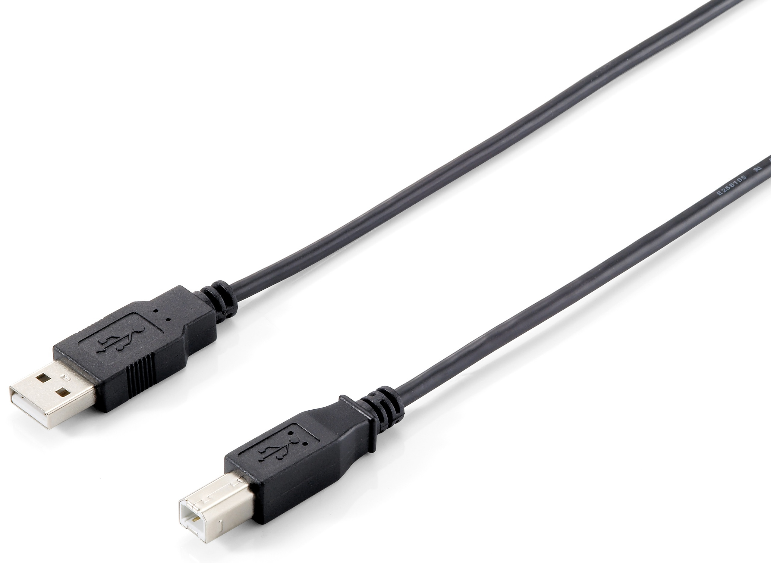 Equip USB2.0 Druckerkabel USB-A->USB-B St/St 1.00m schwarz Polybeutel