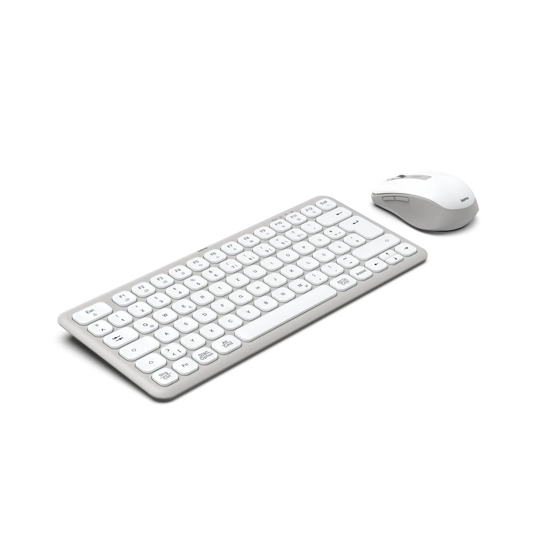 hama WKM-500 Tastatur-Maus-Set kabellos weiß