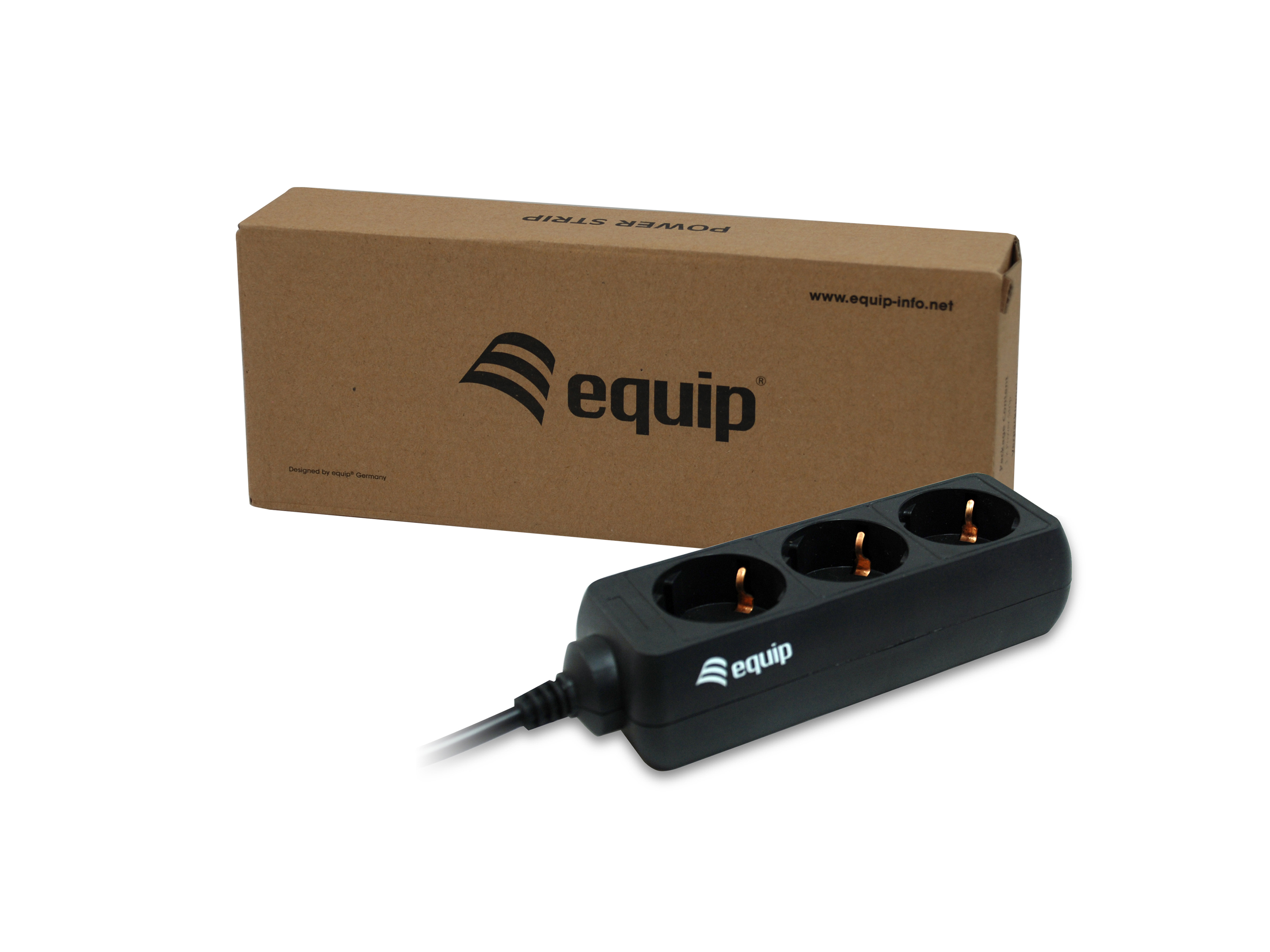 Equip Steckdosenleiste 3xSchuko->St.IEC320 C14 sw. Pla.