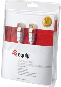 Equip Patchkabel Cat5e F/UTP 2xRJ45 10.00m weiß PVC Polybeutel