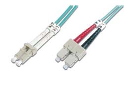 DIGITUS LWL Patchkabel LC -> SC 5.00m Multimode Duplex OM3
