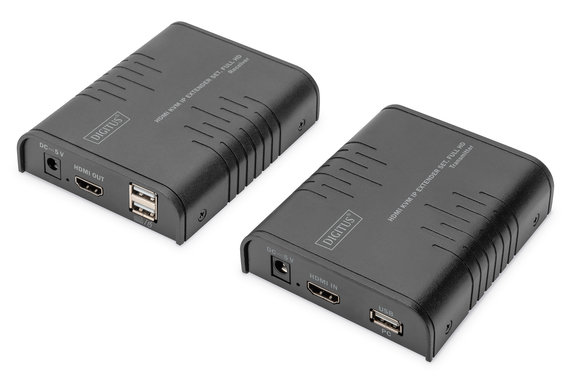 DIGITUS HDMI KVM IP Extender Set Cat5e bis 120m 1080p/60Hz