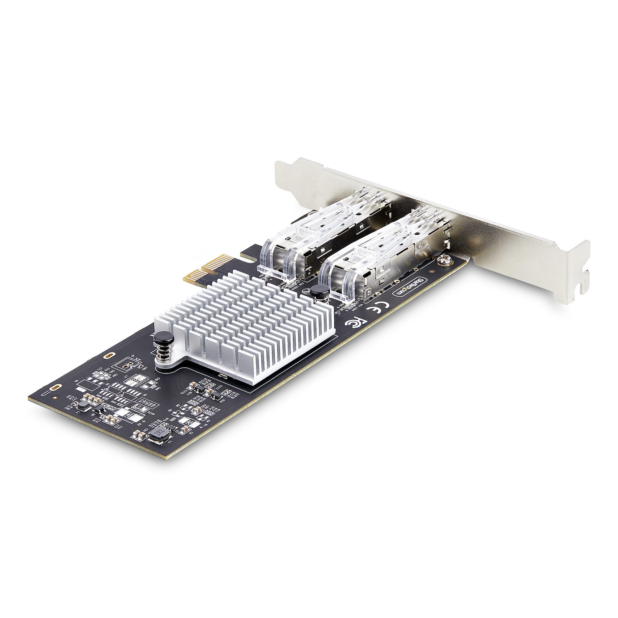 STARTECH.COM 2-Port GbE SFP Netzwerkkarte PCIe 2.0 x1 Intel I350-AM2 2x 1GbE 1000BASE Kupfer/Glasfaser Netzwerkkarte Gigabit LWL/LAN