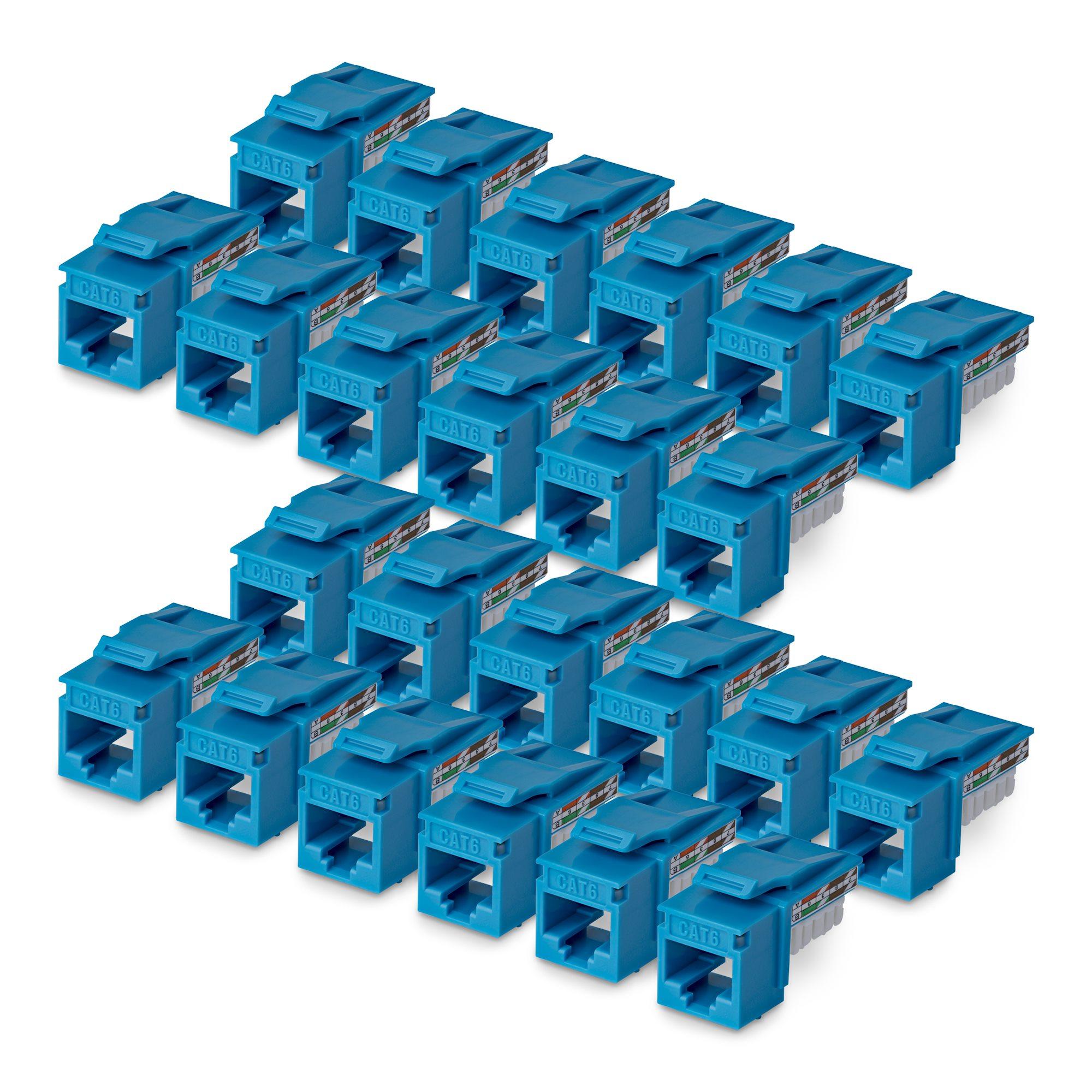 CAT6 KEYSTONE JACK 24-PACK 24-PACK90-DEGREE 110 PUNCH DOWN