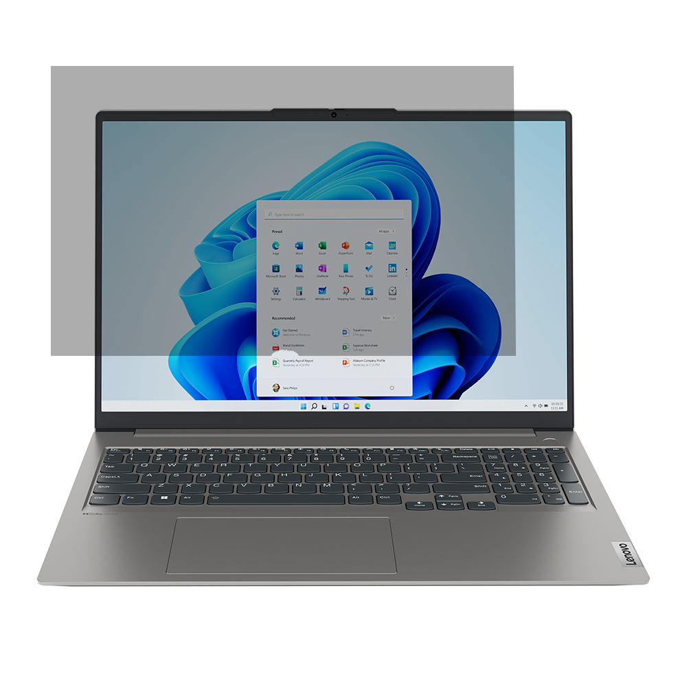LENOVO Notebook privacy filter 40,64cm 16Zoll for ThinkBook 14 G6 IRL 14 G9 AHP ThinkPad P1 Gen8 P16 Gen3 T16 Gen4 T16g Gen3