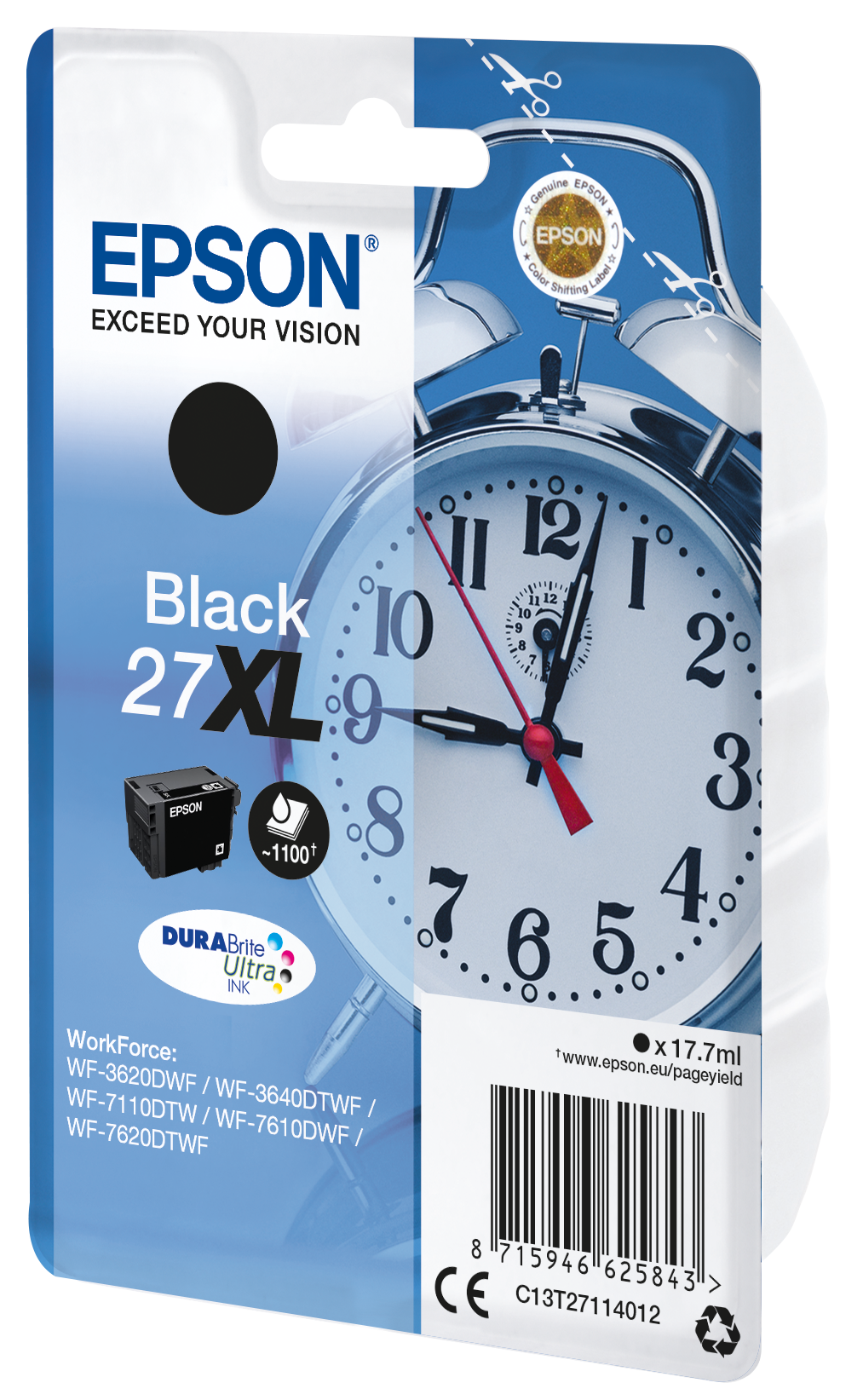 EPSON 27XL / T2711XL (Wecker) schwarz Druckerpatrone