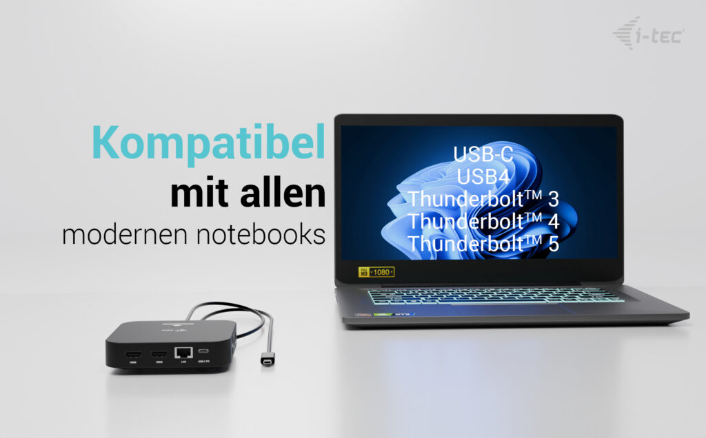 I-TEC USB-C Dual HDMI DS 2x HDMI 1x GLAN 2x USB-A 3.2 2x USB 2.0 1x USB-C Gen2 1x USB-C Gen1 1x Audio/Mic Jack 1x 100W USB-C PD