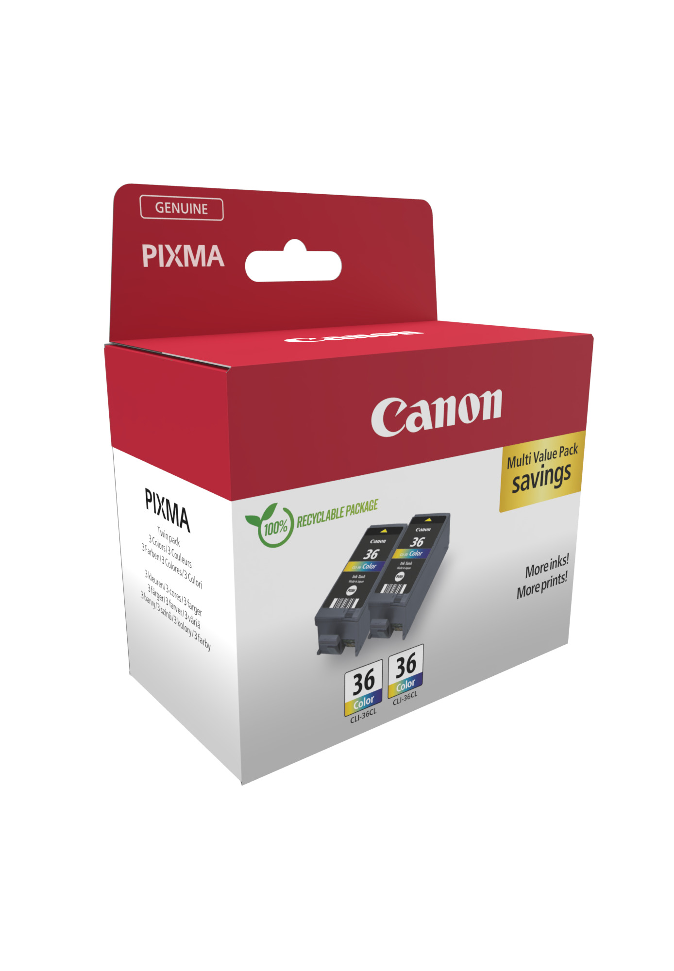 Canon CLI-36 Twin-Pack color Druckerpatronen, 2er-Set