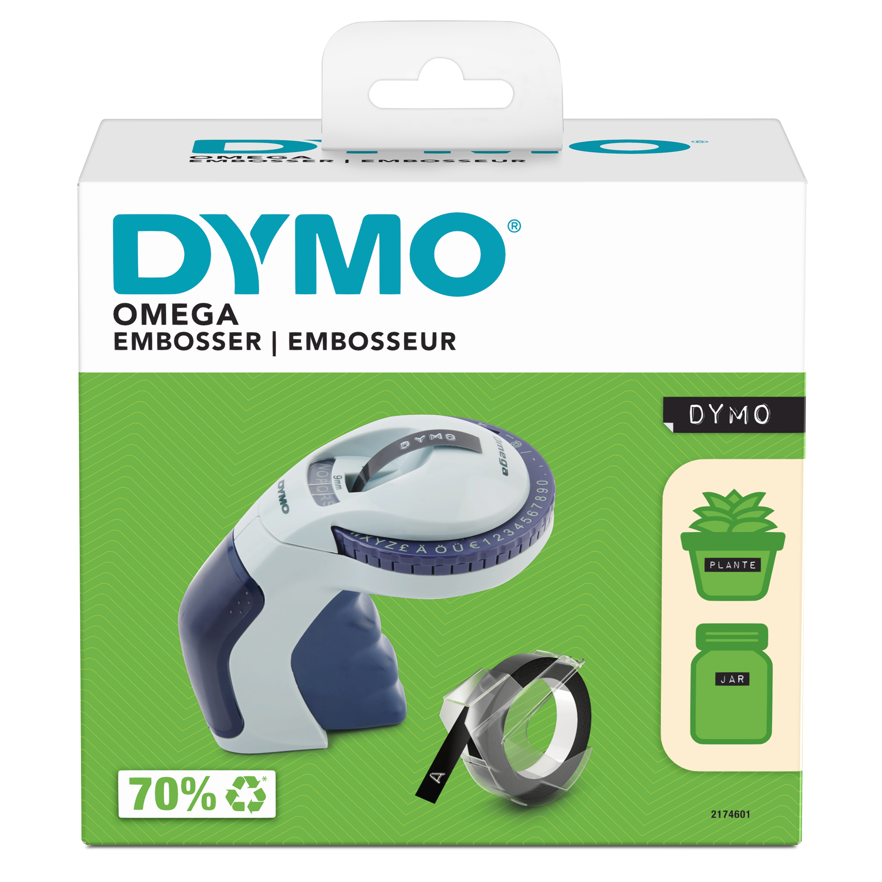 DYMO Omega Prägegerät blau