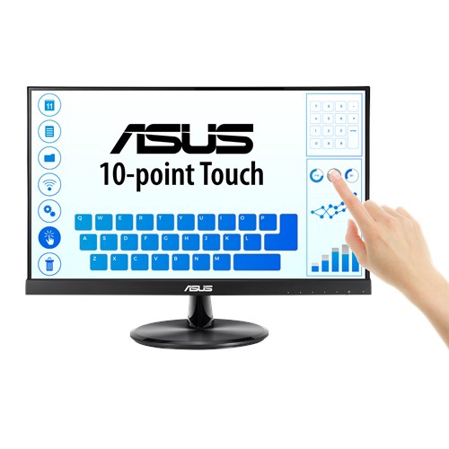 ASUS VT229H 54,61cm 21,5Zoll FHD 1920x1080 IPS 60Hz 16:9 Touch Monitor flicker free Blue light filter HDMI D-Sub Vesa 100x100