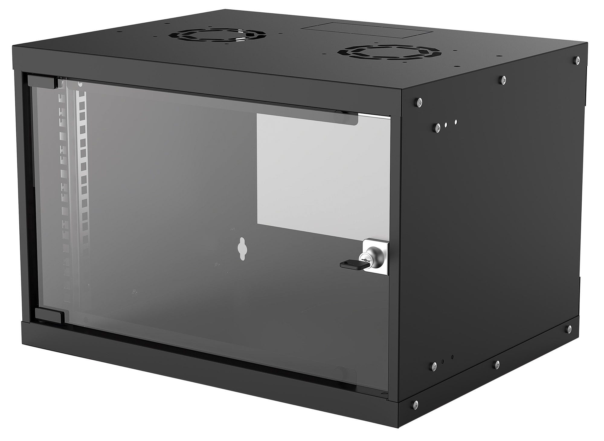 INTELLINET 48,26cm 19Zoll Wandverteiler Basic Line 6 HE 353 x 540 x 400 mm H x B x T Flatpack Schutzklasse IP20 schwarz
