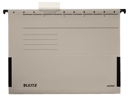 LEITZ Hängetaschen ALPHA® 1986 grau, 5 St.