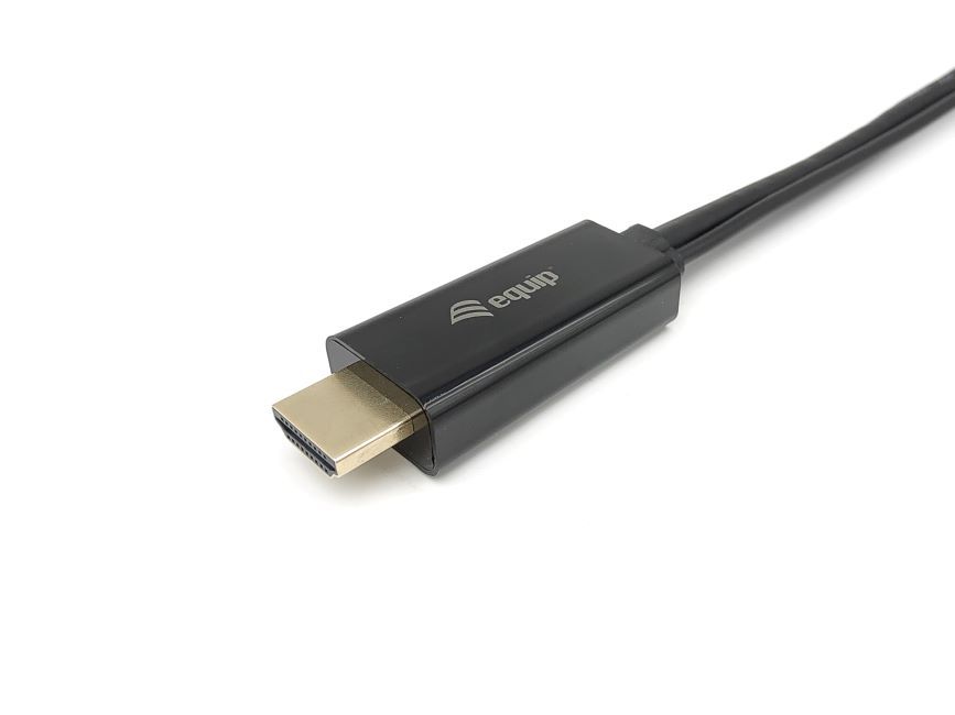 Equip HDMI->DP/USB-A 4K/60Hz Bu/St 0.15m schwarz