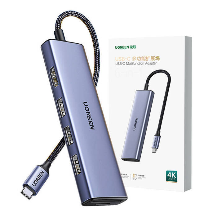UGREEN CM511 6-in-1 USB-C Hub 1x HDMI 3x USB-A 1x TF/SD