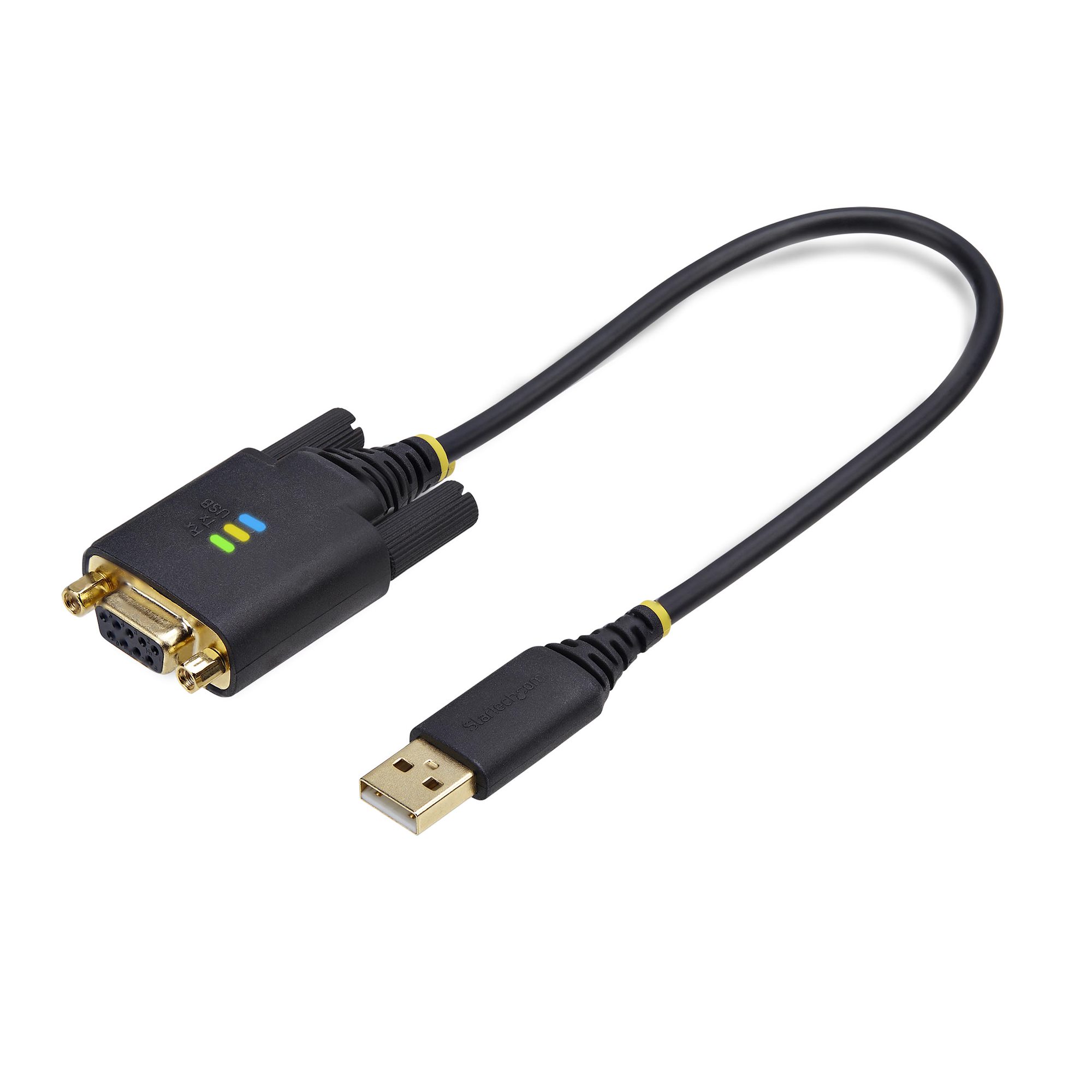 STARTECH.COM 30cm USB Null Modem Kabel USB Seriell Adapter COM Retention,FTDI USB RS232 Wechselbare DB9 Schrauben/Muttern