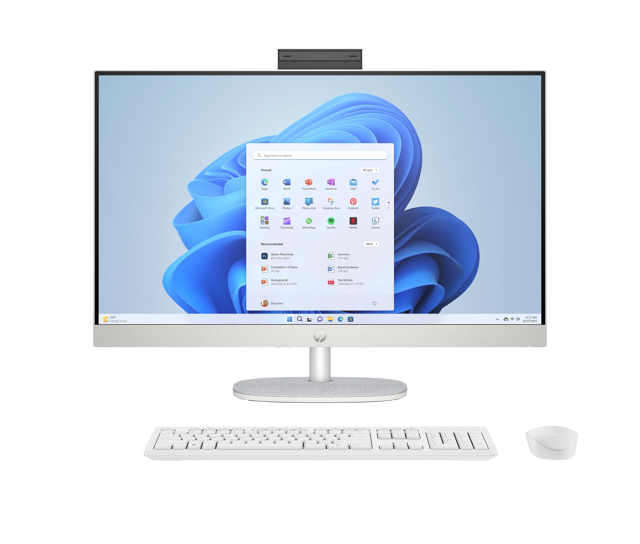 HP 27-cr0006ng All-in-One PC, 16 GB RAM, 1 TB SSD, AMD Ryzen™7 7730U