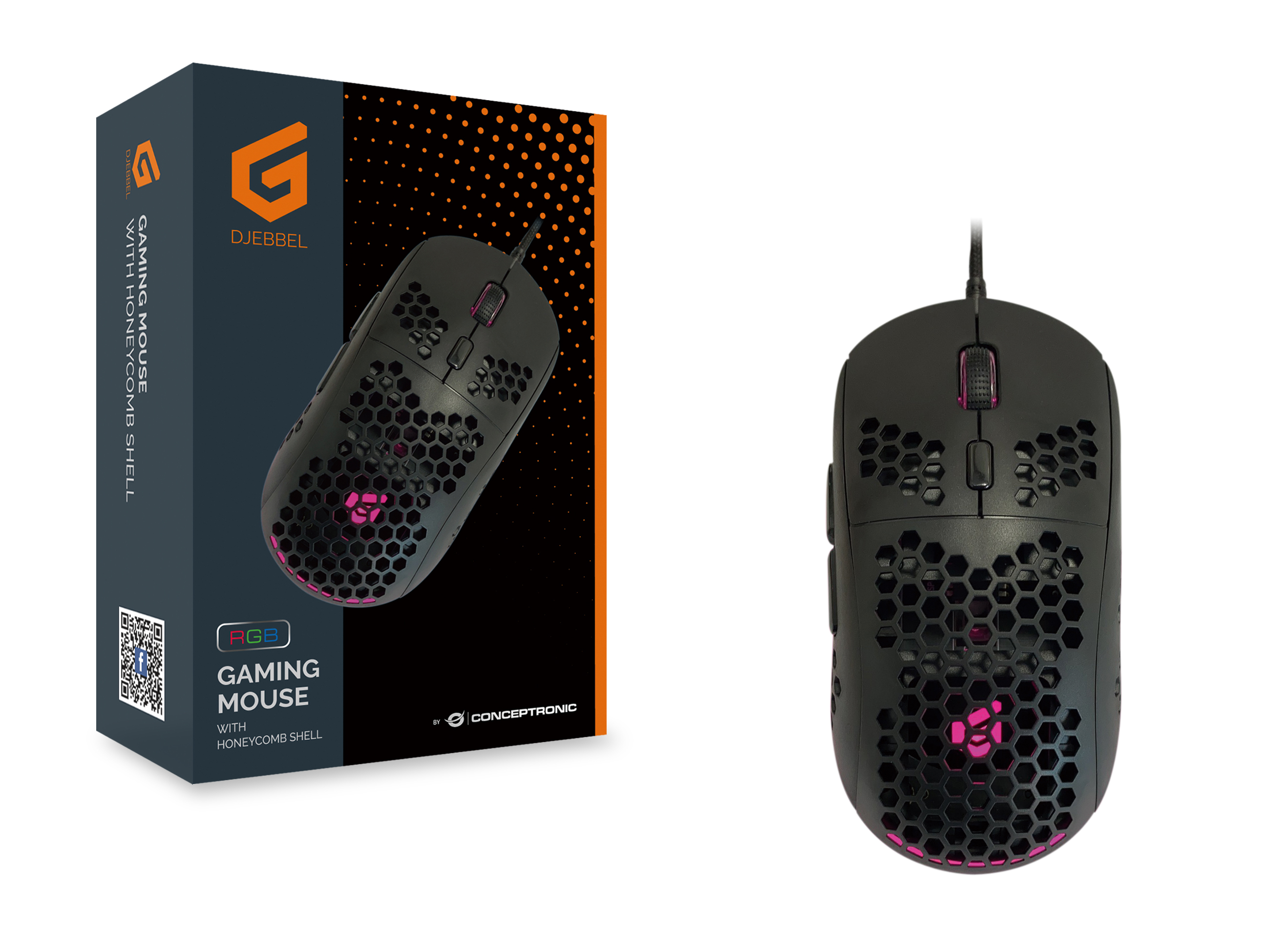 CONCEPTRONIC Gaming Maus USB/6400DPI/IC/6Buttons 1.60m sw