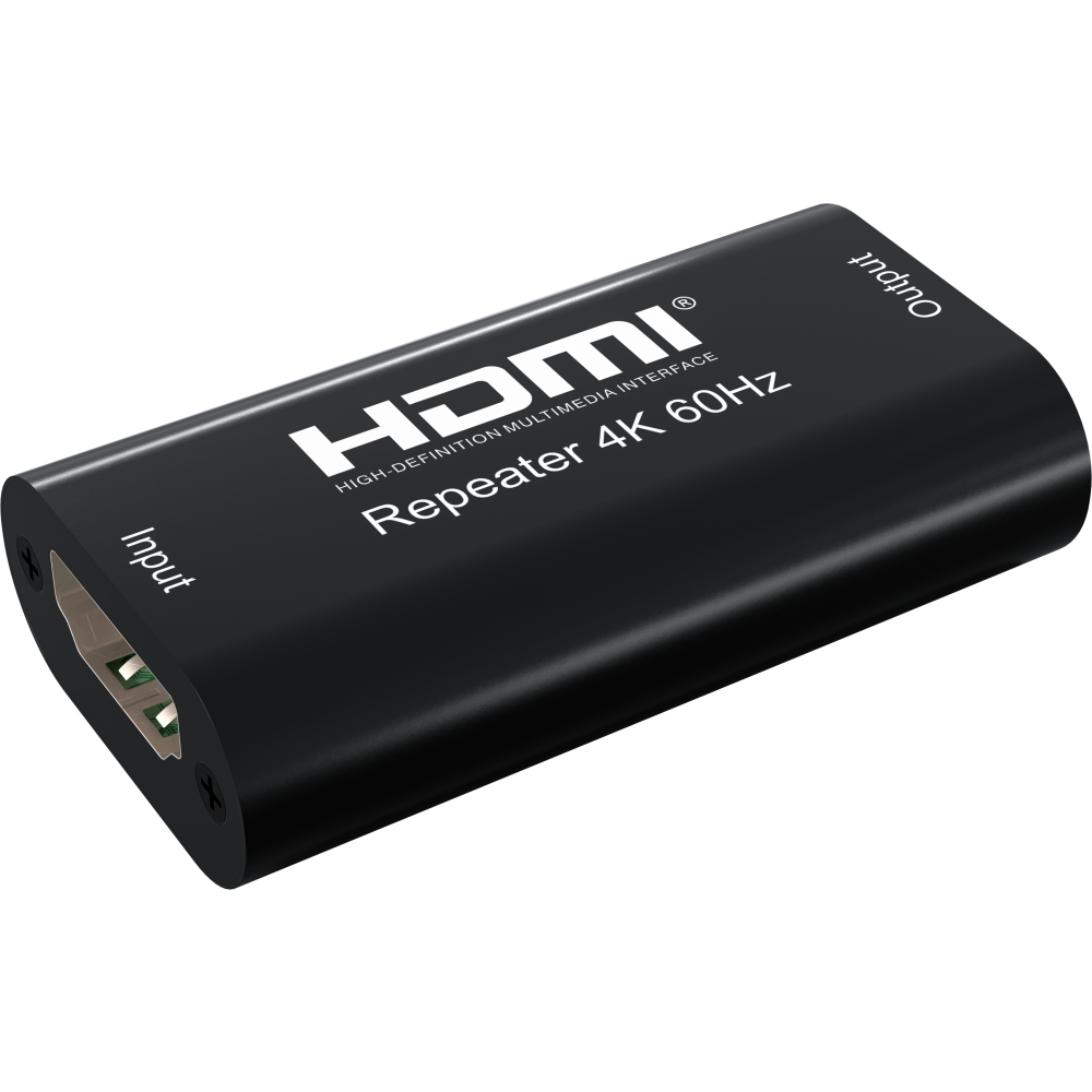 Techly HDMI2.0 Repeater, 4K, Signal Verstärker, 40m