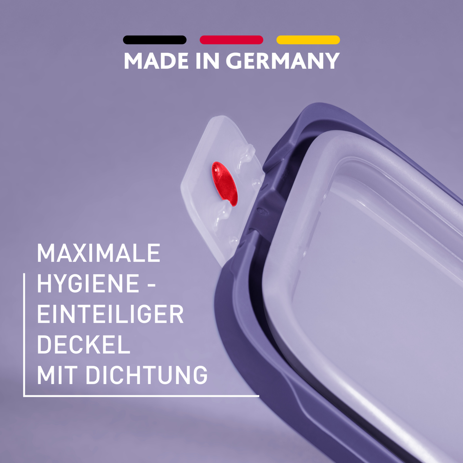 emsa Frischhaltedose ONECLICK 9,4 cm hoch violett 1,5 l, 1 St.