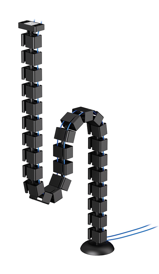 NEOMOUNTS Cable Spine Organizer for sit/stand desk frames magnet mounted black