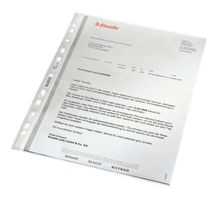 LEITZ Prospekthüllen 4796 DIN A4 transparent genarbt 0,065 mm, 100 St.