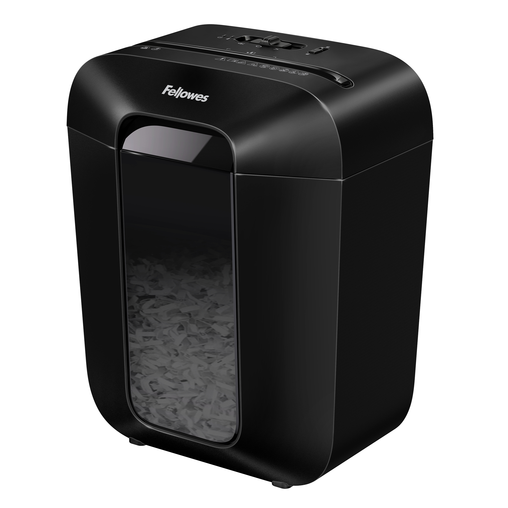 Fellowes Powershred LX45 Aktenvernichter mit Partikelschnitt P-4, 4 x 37 mm, bis 8 Blatt, schwarz