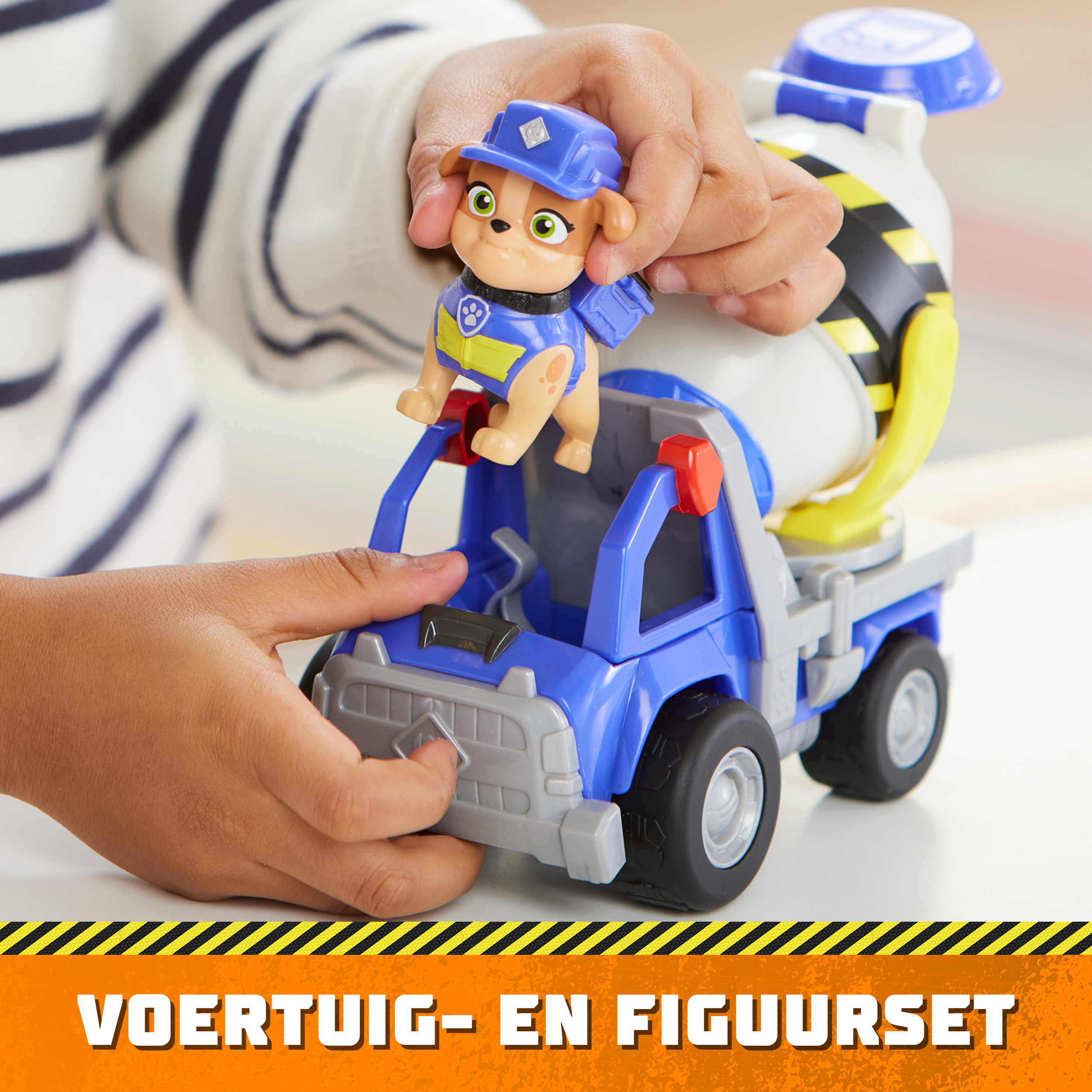 Rubble & Crew - Zementmischer-Baufahrzeug mit Mix-Figur, Spielfahrzeug