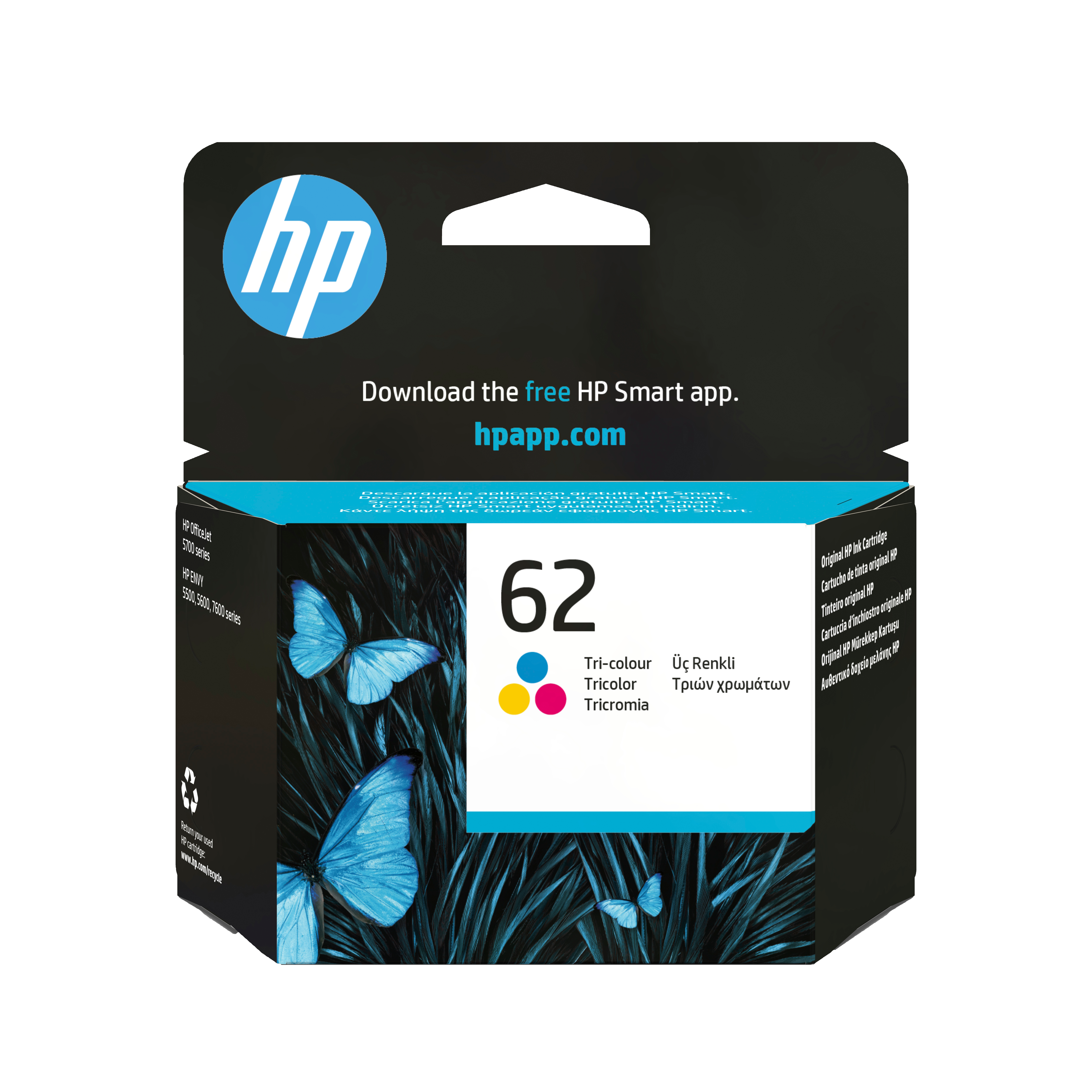 HP 62 Dreifarbig Tintenpatrone