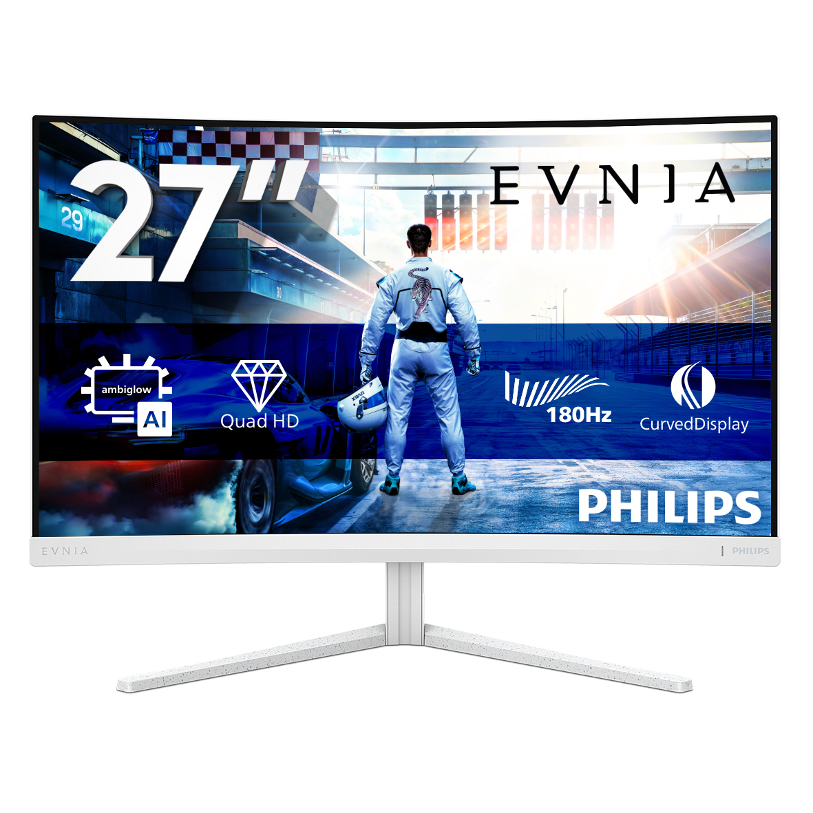 Philips 68,5cm (27,0) 27M2C5501 16:09 2xHDMI+DP Curved wh.